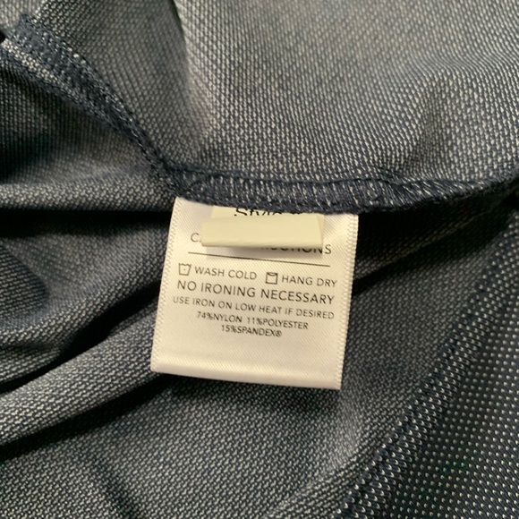 Mizzen Main Mens Blue Button Down Standard Fit Size Medium Nylon Blend - Picture 6 of 7